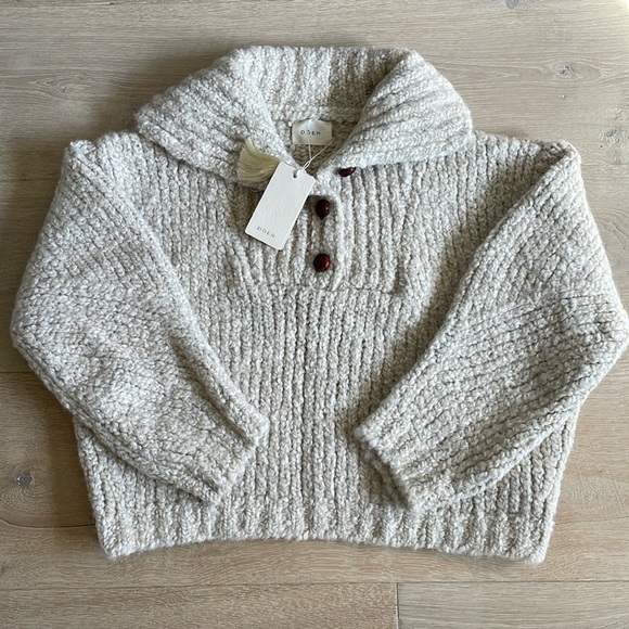 NWT Doen Evita Henley Sweater. Size XS. - Picture 2 of 8